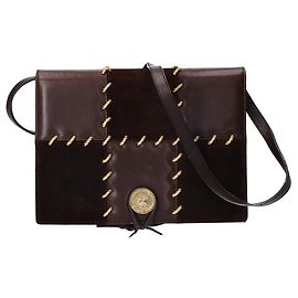 Salvatore Ferragamo Schultertasche aus braunem Leder