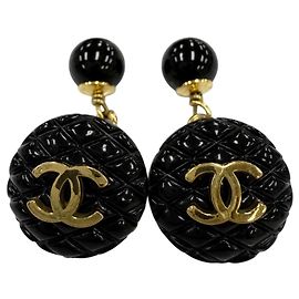Chanel Vintage 94P Coco Mark Manschettenknöpfe aus mattem Lack