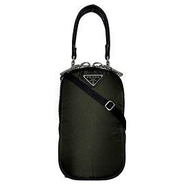Prada Mini Borsa a Tracolla in Nylon Khaki