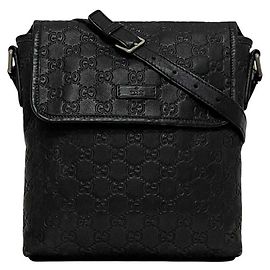 Sac à épaule Gucci en cuir noir