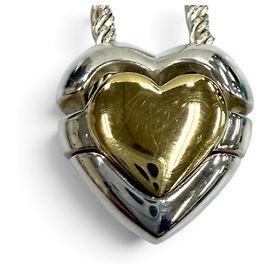 Autre Marque Tiffany & Co. Herz-Halskette aus 18K Gold und Silber