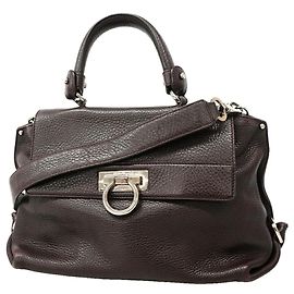 Borsa in pelle Gancini Salvatore Ferragamo