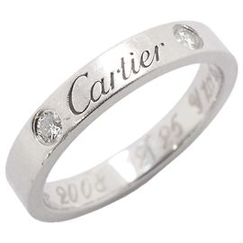 Cartier C de Ring aus Platin und Diamanten