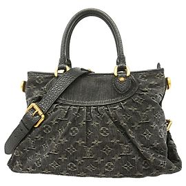 Louis Vuitton Monogram Denim Neo Cavie MM Handbag