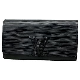 Carteira longa Louis Vuitton em couro Epi