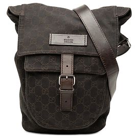 Borsa a tracolla Gucci in tela GG marrone