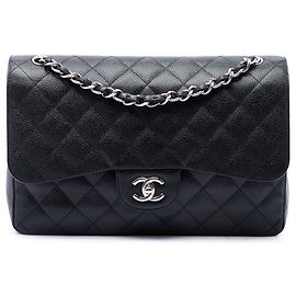 Chanel Black Jumbo Classic Caviar Double Flap