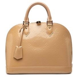 Louis Vuitton Beige Monogram Vernis Alma PM