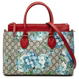 Gucci Beige GG Supreme Blooms Linea A Satchel