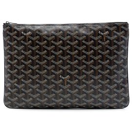Goyard Black Goyardine Senat MM