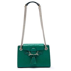 Gucci Green Small Guccissima Emily Schultertasche
