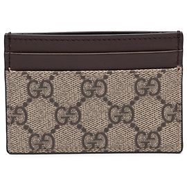 Gucci Beige GG Supreme Card Holder