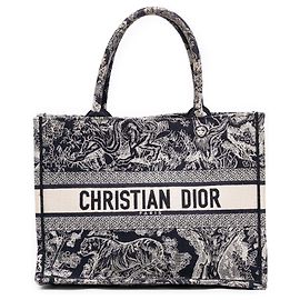 Autre Marque Dior Book Tote Dioriviera Toile De Jouy invertiert bestickt aus blauem Canvas Medium