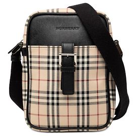 Sac crossbody Burberry Beige House Check Canvas