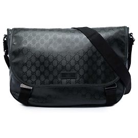 Borsa Messenger Gucci Nera Stampa GG