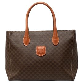 Céline Sac Tote Celine Brown Macadam Coated Canvas