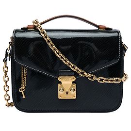 Louis Vuitton Black Shiny Epi and Monogram Reverse Mini Pochette Metis