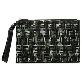 Bolso de mano Fendi Black FF 1974 de nailon camuflaje