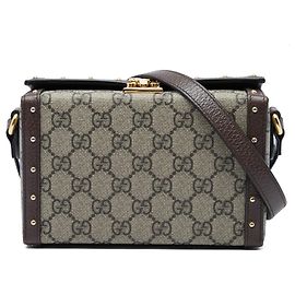 Gucci Beige Mini GG Supreme Trunk Crossbody-Tasche