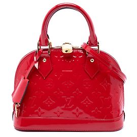 Louis Vuitton Red Monogram Vernis Alma BB