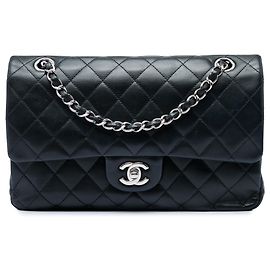 Chanel Black Medium Classic Lambskin Double Flap