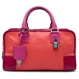 LOEWE Amazona 28 en peau de chèvre tricolore orange