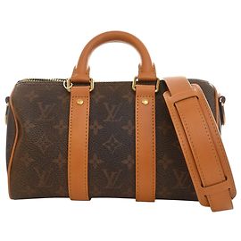 Louis Vuitton Brown Monogram Dust Keepall Bandouliere 25