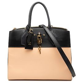 Louis Vuitton Beige Tricolor Smooth Calfskin City Steamer MM