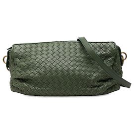 Bottega Veneta Borsa crossbody Intrecciato in nappa verde