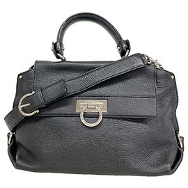 Salvatore Ferragamo Gancini Leather Handbag
