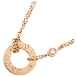 Collana Cartier Love Circle in oro rosa 18K con diamanti