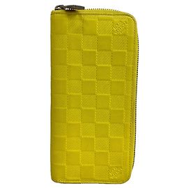 Portafoglio lungo bi-fold Louis Vuitton giallo