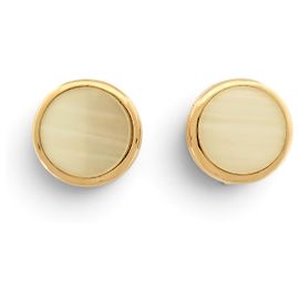 NUOVI VINTAGE ORECCHINI YVES SAINT LAURENT GRANDI CITRINO PUNTI ORO