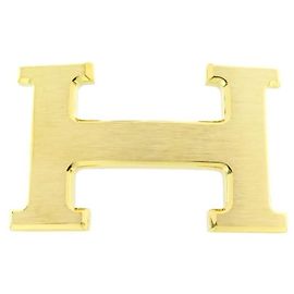 Hermès NEUE HERMES H GÜRTELSCHNALLE 32 MM AUS GEBÜRSTETEM GOLDFARBENEM METALL GOLDEN BUCKLE BELT