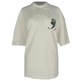 Polo estampado Jacquemus en algodón blanco