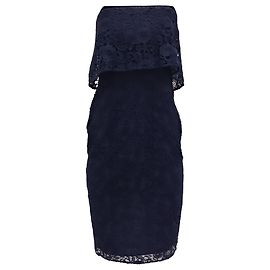 Autre Marque Likely Driggs trägerloses Midi-Kleid aus Spitze in Marineblau Polyester