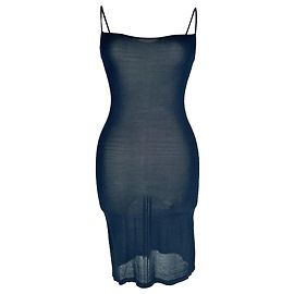 Vestido mini bodycon transparente Theory em linho azul marinho