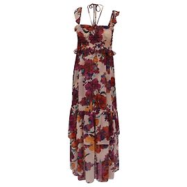 Autre Marque Misa Los Angeles Kiana Midikleid mit Blumenprint aus multicolore Viskose