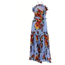 Autre Marque Misa Los Angeles Dallin Midikleid mit Blumenprint aus multicolore Viskose