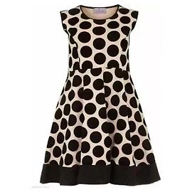 Autre Marque Praslin Preppy Polka Dot Samtkleid
