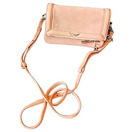 Zadig & Voltaire Sac à main Nano Rock daim rose pâle