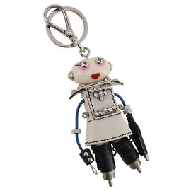 Llavero Robot PRADA en piel Saffiano White LV Auth 204840M