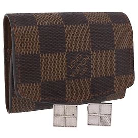 LOUIS VUITTON Manschettenknöpfe Digit Cuffs Ag925 Silver LV Auth bs36812