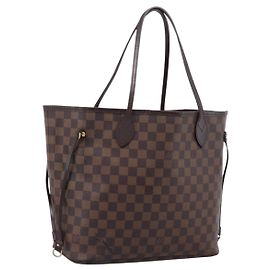 Borsa Tote LOUIS VUITTON Damier Ebene Neverfull MM N51105 LV Auth ka6219