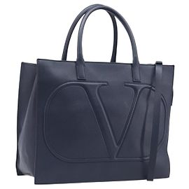 Borsa VALENTINO in pelle 2way Navy Gold Auth 202206V
