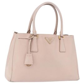 Bolsa de Mão PRADA Galleria Safiano Pink Gold Auth 204365