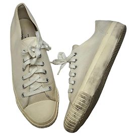 Vintage Comme Des Garcons Men's Homme Canvas Sneakers c. Late 2000s Off-White EU41