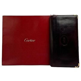 Vintage Cartier Must de Cartier Bifold Wallet Ende der 1980er Jahre Burgundy