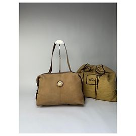 Vintage Fendi Croc-Effect Leather Top-Handle Bag Late 1970s Tan Brown