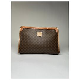 Céline Vintage Celine Macadam Canvas Bifold Wallet Late 1980s Brown